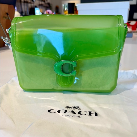 NWT Coach Jelly Tabby Shoulder Bag - Electric Green / Lime (CH748) - Picture 5 of 5